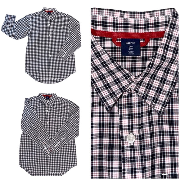 GapKids Bundle of 3 Youth Large Button Down Shirts - Picture 3 of 4